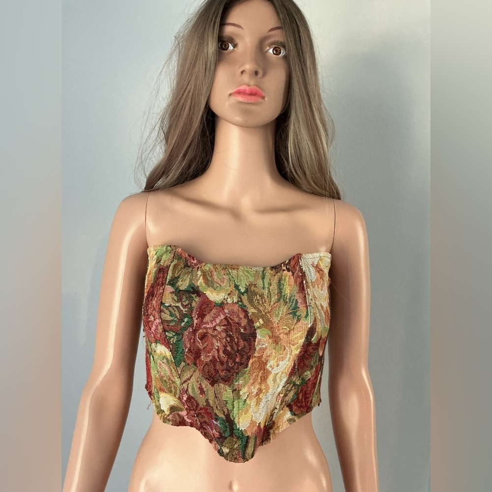 American Bazi Multicolor Floral Crop Top